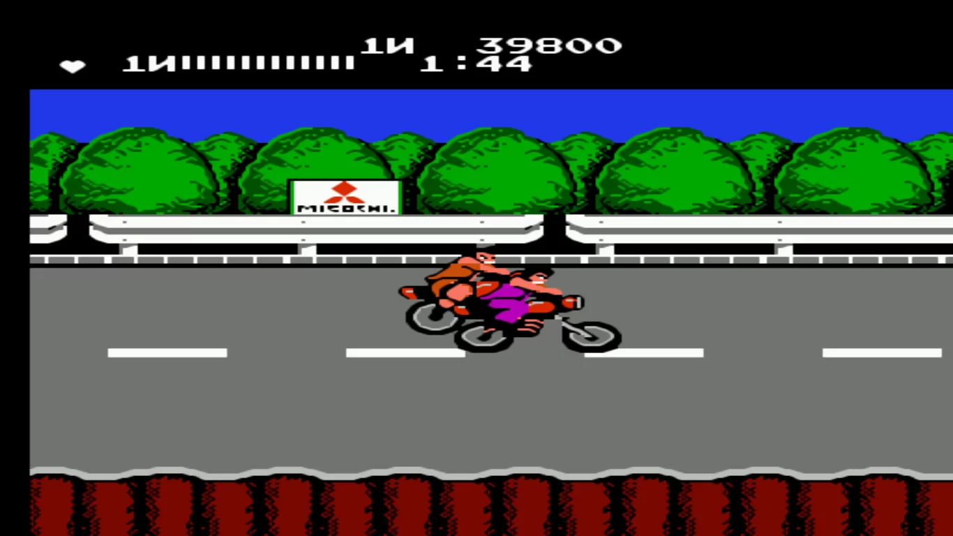 Nekketsu Kouha Kunio Kun (Renegade) на NES (Famicom, Dendy) — Скриншот